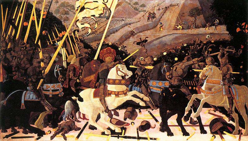 paolo uccello Niccolo Mauruzi da Tolentino at the Battle of San Romano,